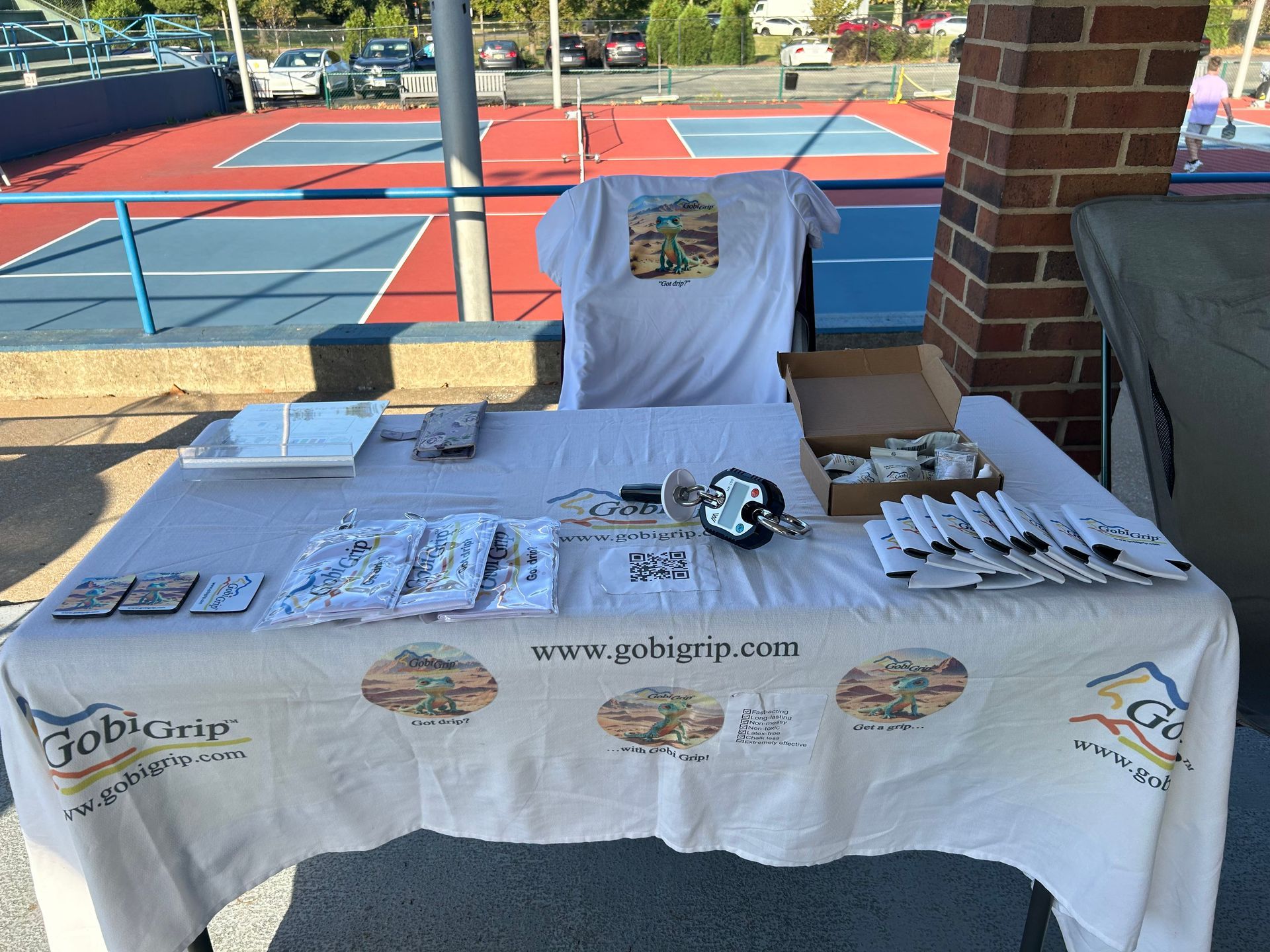 Gobi Grip product display at the USTA Missouri Valley tennis event