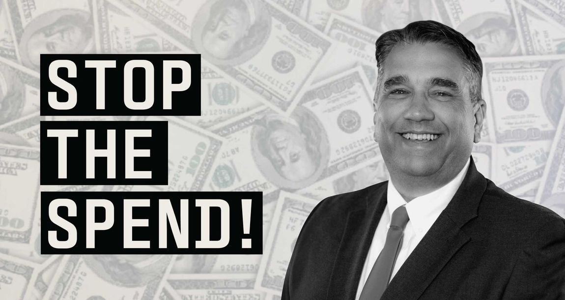 STOP THE SPEND! Website Banner