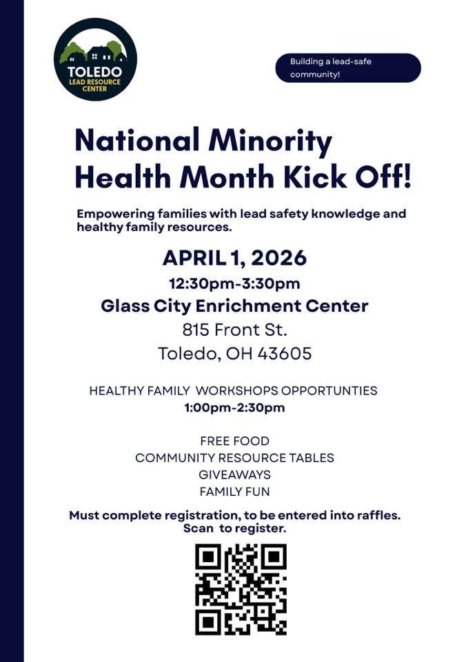 National Minority Health Month Kick Off!! April 1, 2026, at the Glass City Enrichment Center