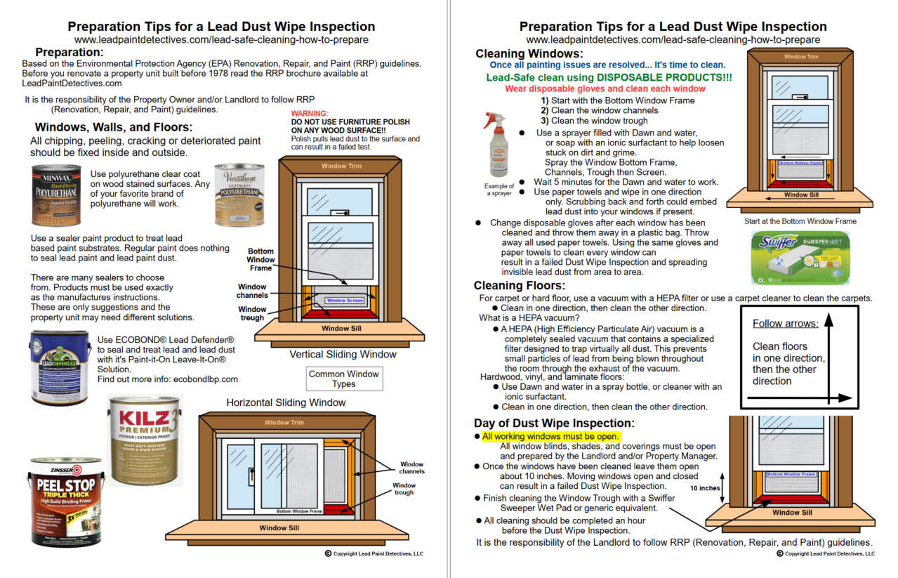Preparation Tips for a Dust Wipe Inspection - Lead Paint Detectives