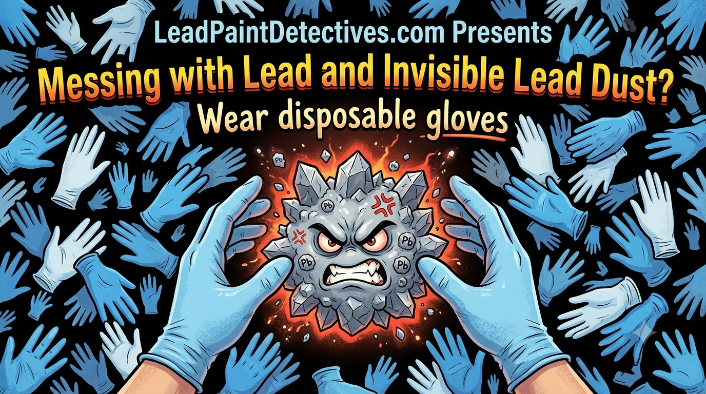 Messing with Lead, Lead Paint, or Invisible Lead Dust? Wear Disposable Gloves