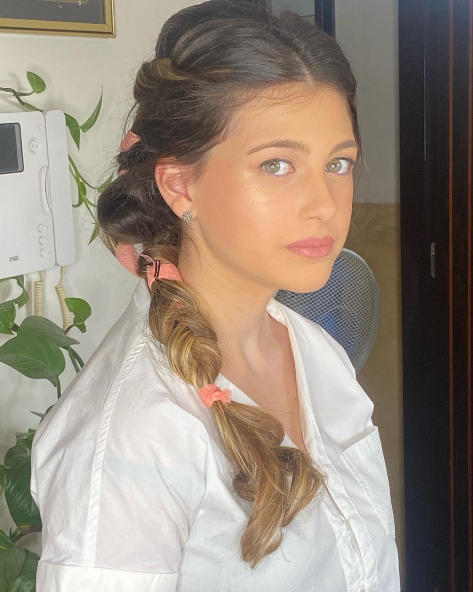 make up e acconciatura a treccia