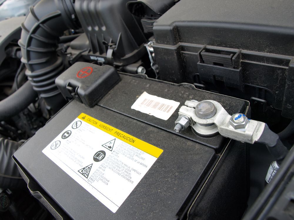 Car Battery With Positive Terminal — Battery Assist Brisbane in Burpengary, QLD