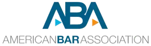 American Bar Association logo with blue ABA letters above gray and blue text