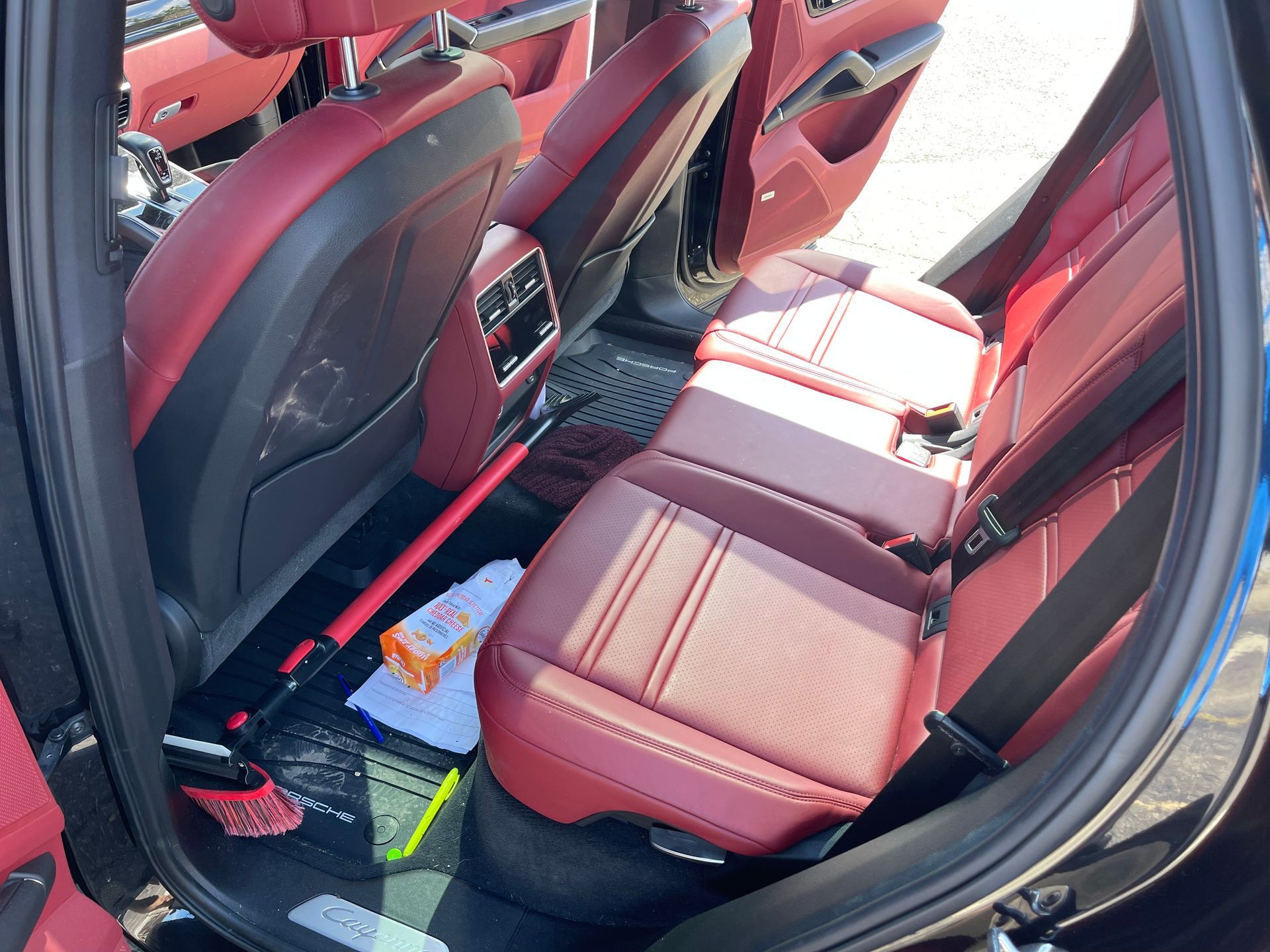 Before Interior Rear of Porsche Cayenne S