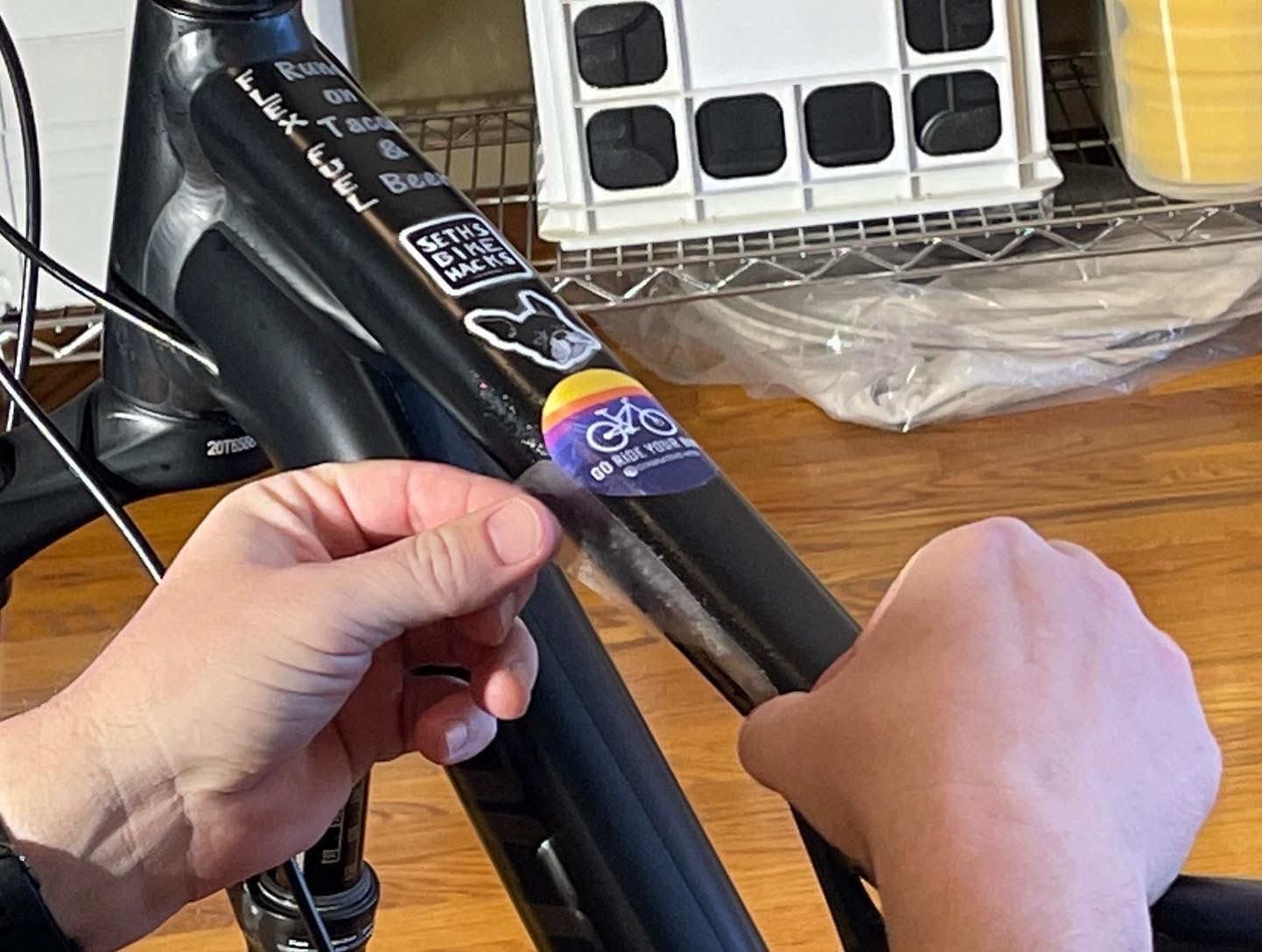 PPF Bicycle Install Close Up