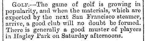 A black and white newspaper article about golf