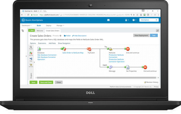 NetSuite integration computer screen