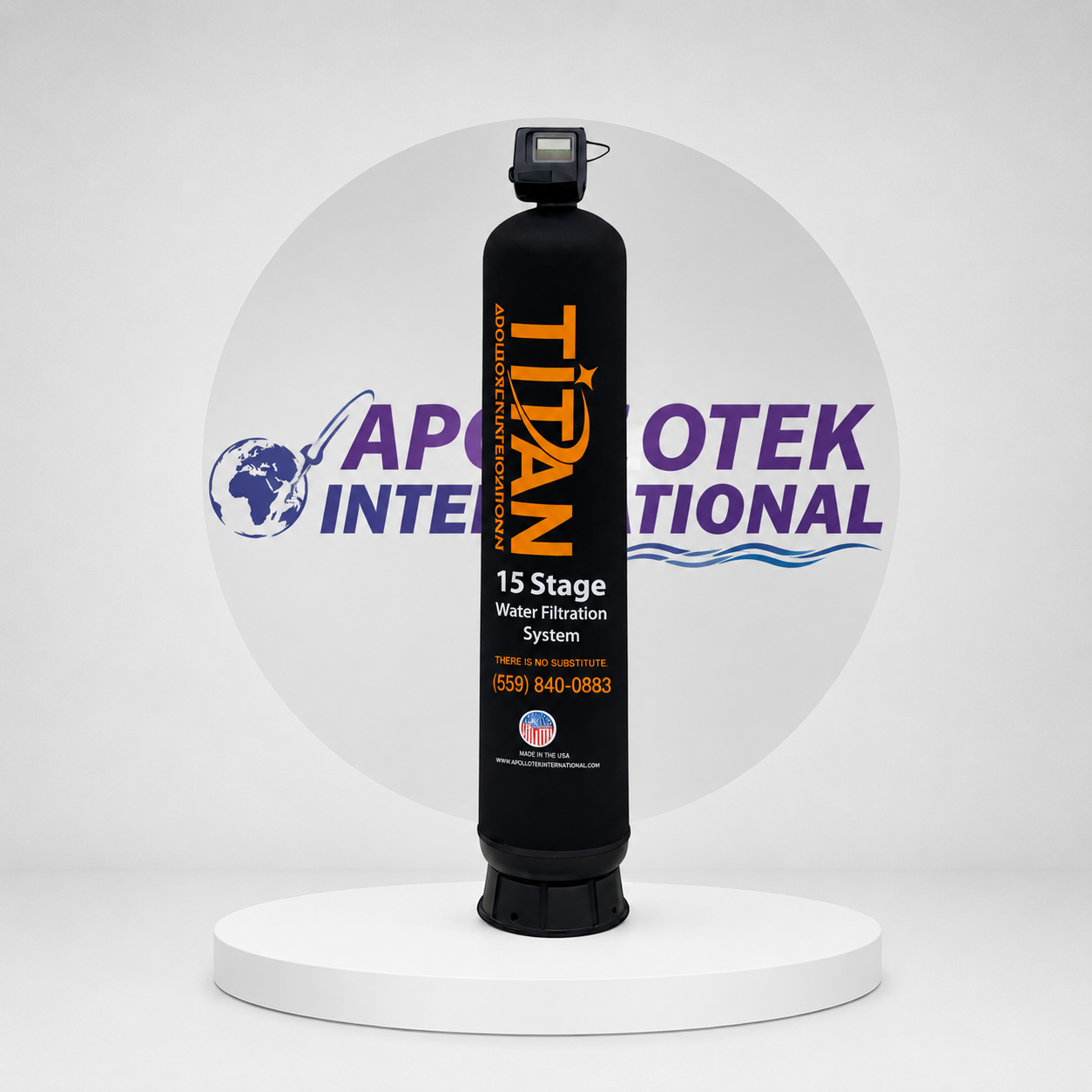 Water filtration system product photo