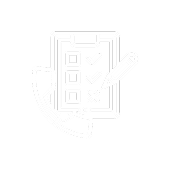 Minimal line-art of a smartphone with a door and stacked squares on its screen
