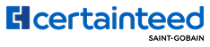 CertainTeed logo with blue wordmark and Saint-Gobain text beneath it