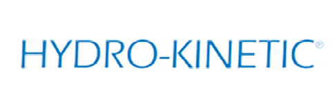 Logo Hydro-Kinetic en bleu clair sur fond blanc
