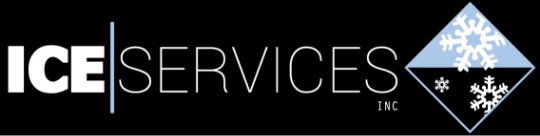 The logo for ice services inc. has a snowflake on it