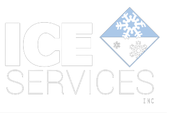 The logo for ice services inc. has a snowflake on it.