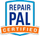 Repair Pal Certified logo with blue shield and orange banner