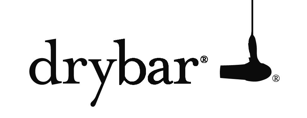 Drybar logo in black text with a hair dryer icon on a white background