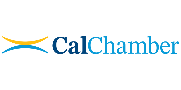 CalChamber logo in blue text with yellow and blue swoosh icon
