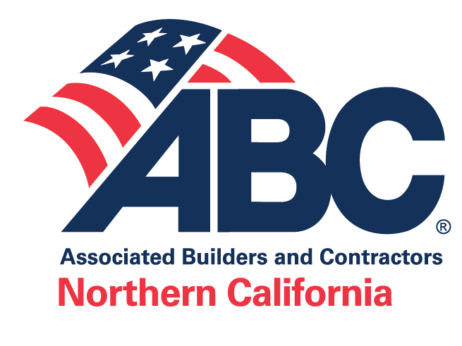 ABC logo with American flag stars and stripes, Associated Builders and Contractors Northern California