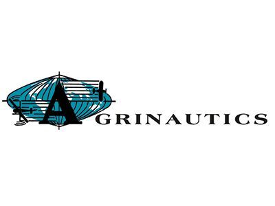 Logo for Grinautics, featuring a stylized 