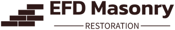 Black and White EFD Masonry Restoration Logo 
