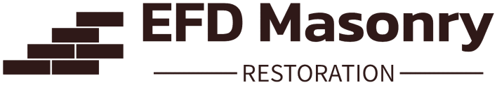 Black and White EFD Masonry Restoration Logo 