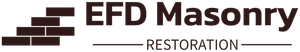 Black and White EFD Masonry Restoration Logo 