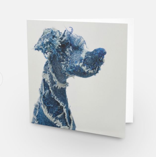 Griggsy  blank greeting card , Denim Dude