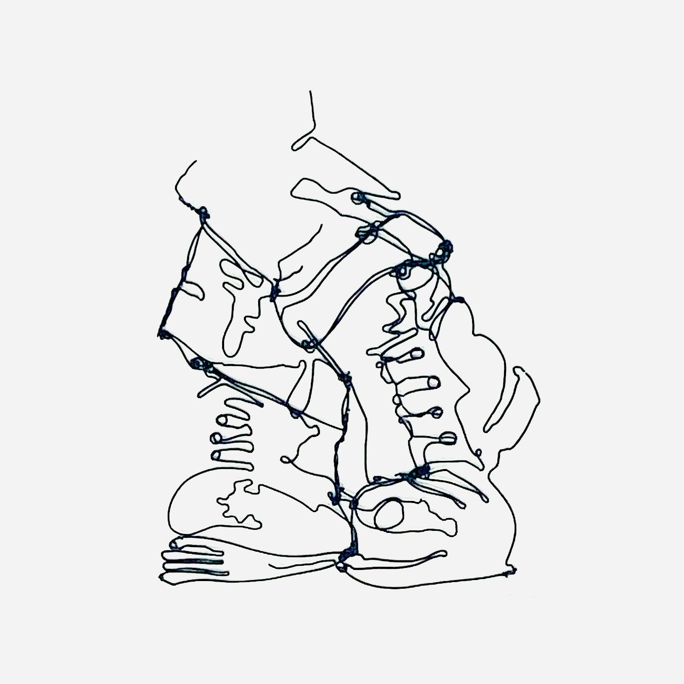 Griggsy wire art framed , Doc Martens
