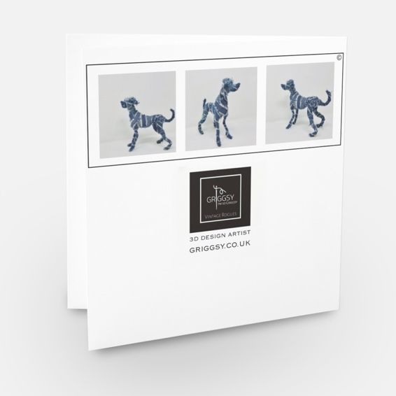 Griggsy  blank greeting card , Denim Dude