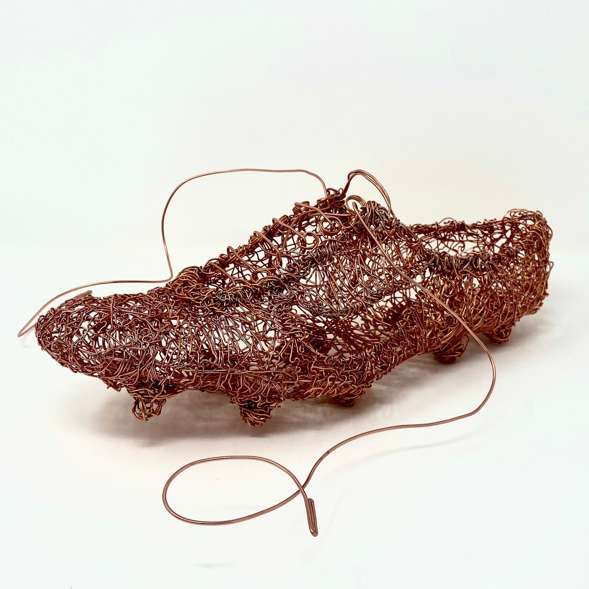 Wire Sculpture football boot nike logo