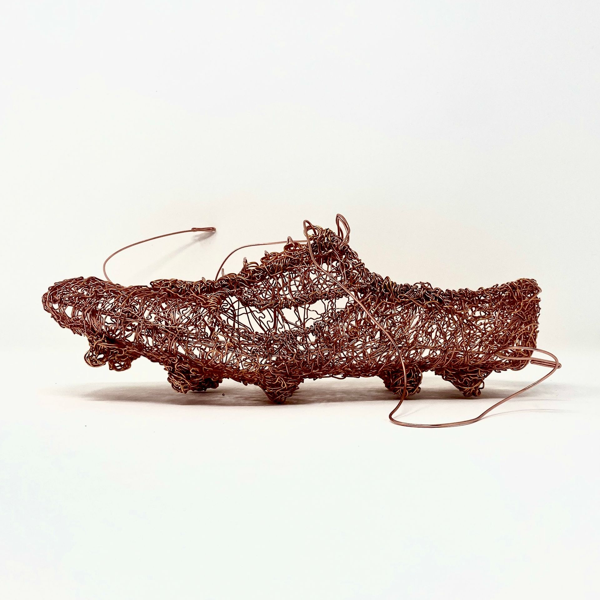 Wire Sculpture football boot nike logo