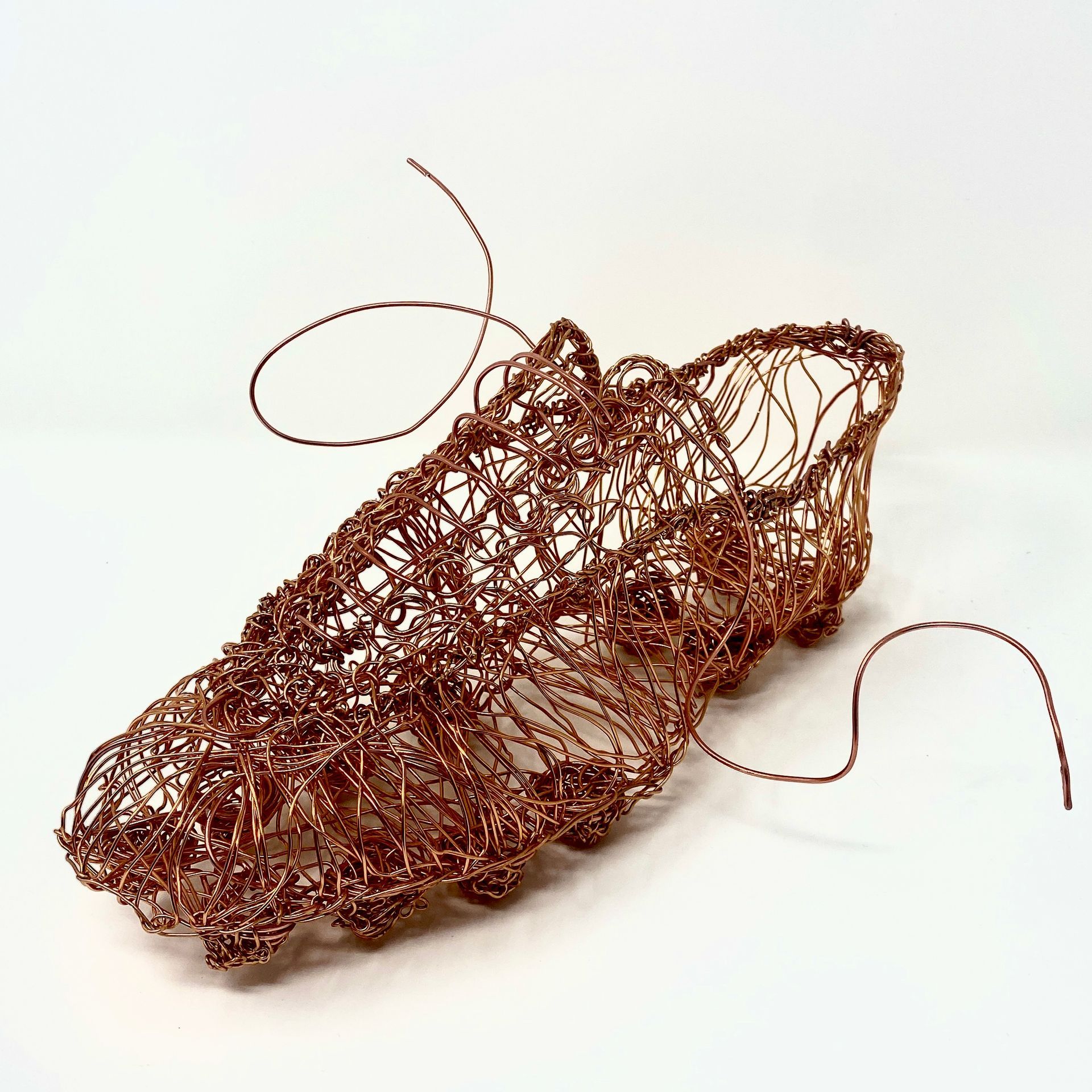 Wire sculpture football boot. The Golden boot !