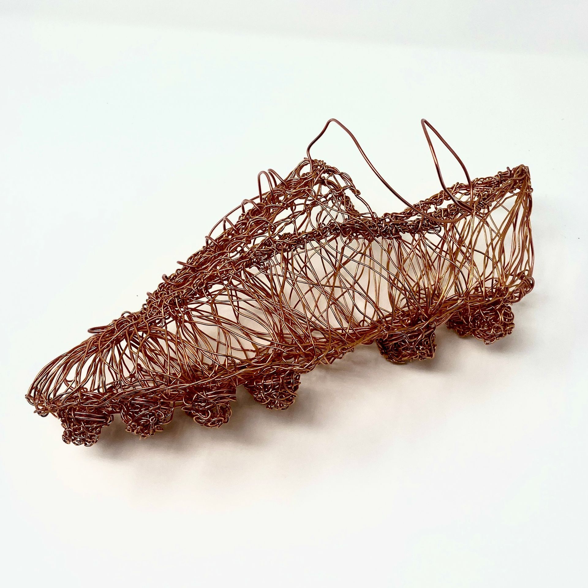 Wire sculpture football boot. The Golden boot !