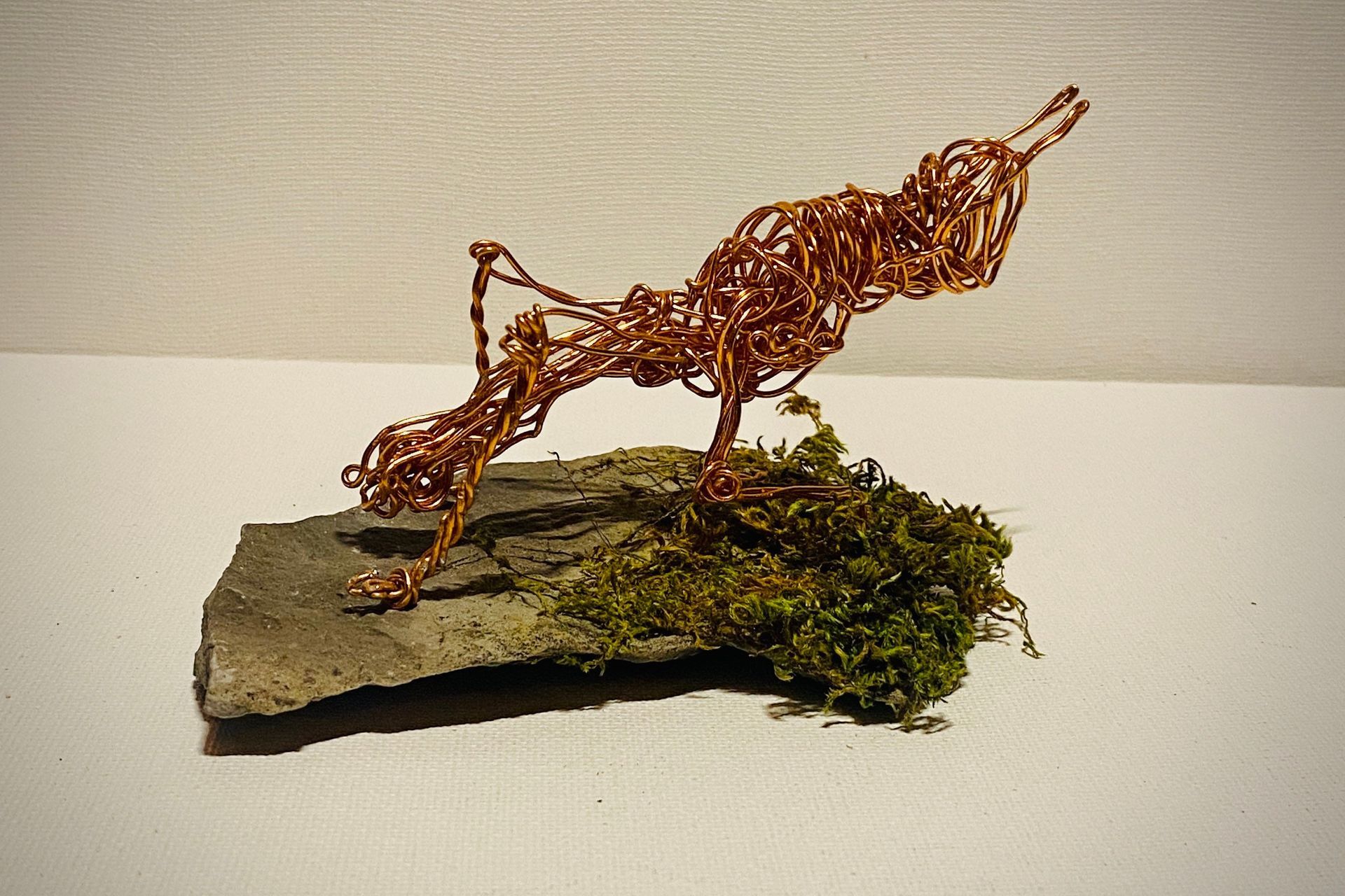Cricket copper wire art sculpture