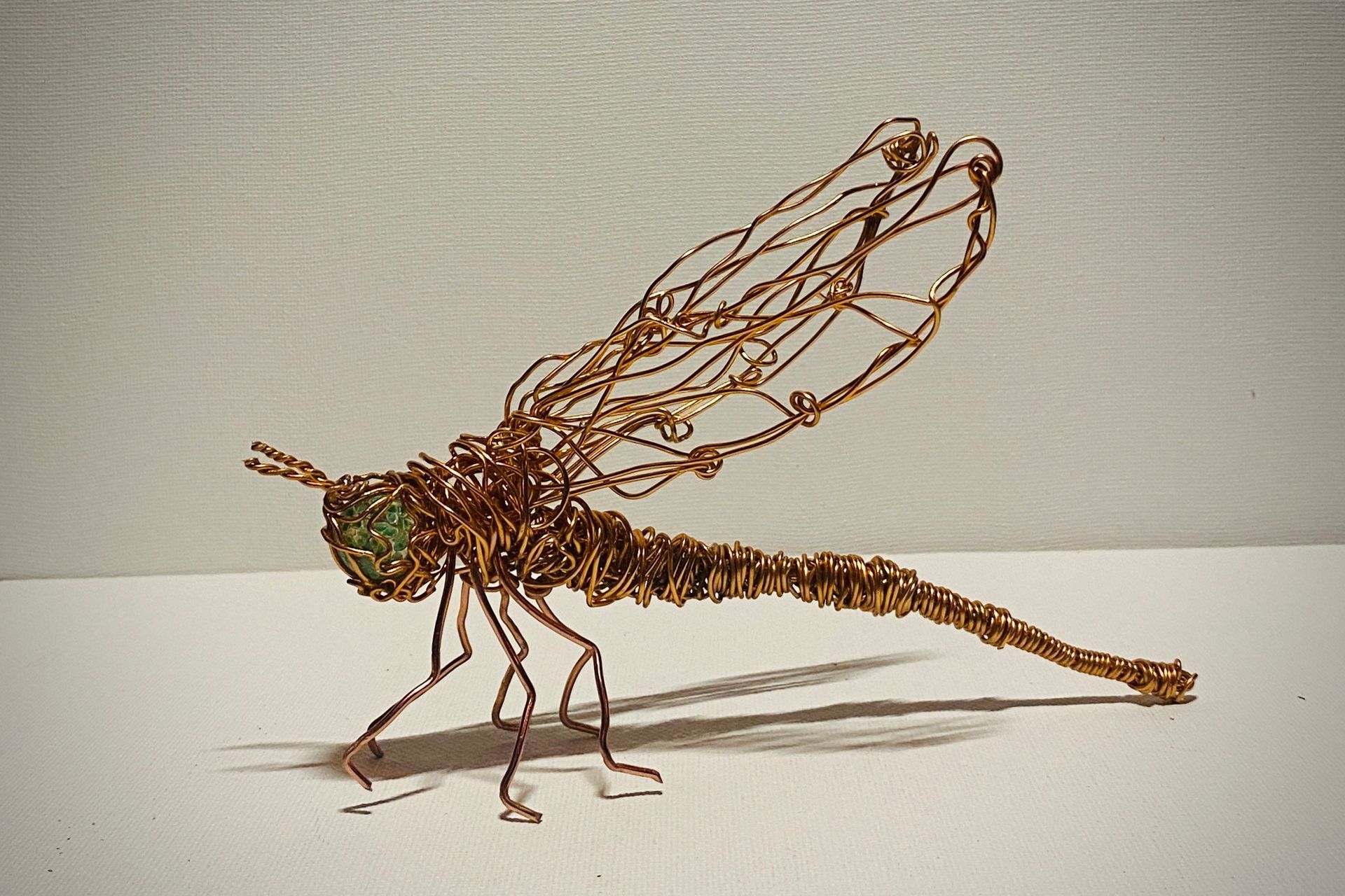 Dragonfly copper wire art sculpture
