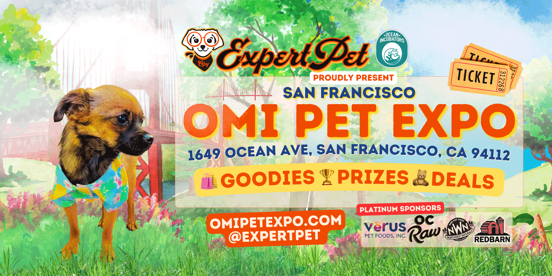An advertisement for the expert pet expo in san francisco , ca.