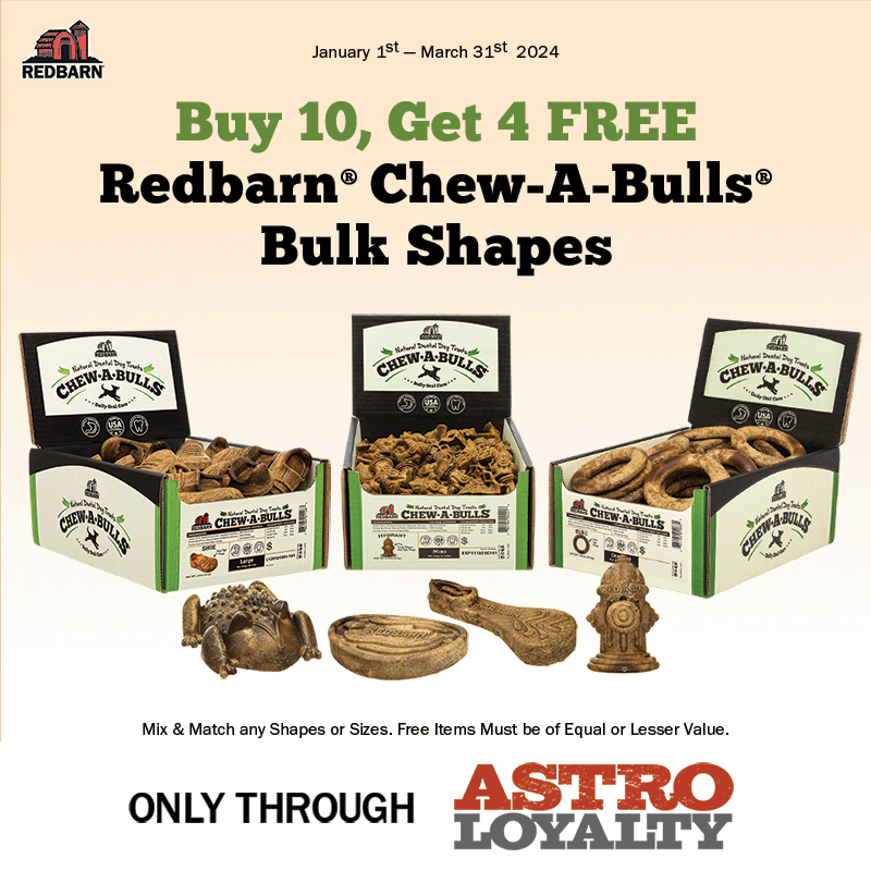 Buy 10 , get 4 free redbarn chew-a-bulls bulk shapes