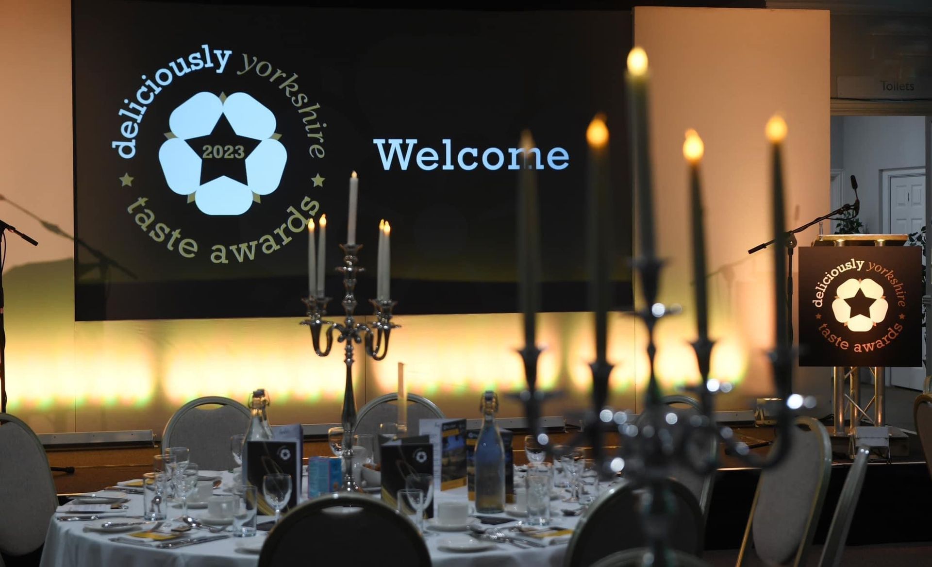 Corporate event production services and equipment was supplied by Exclusive Entertainments Harrogate