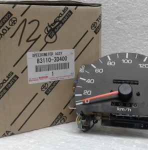 Caja del velocímetro junto a un panel de instrumentos de motocicleta negro que muestra de 0 a 100 km/h.