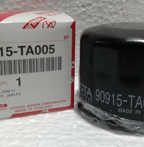 Caja del filtro de aceite Toyota y recipiente de filtro negro con número de pieza 90915-TA005
