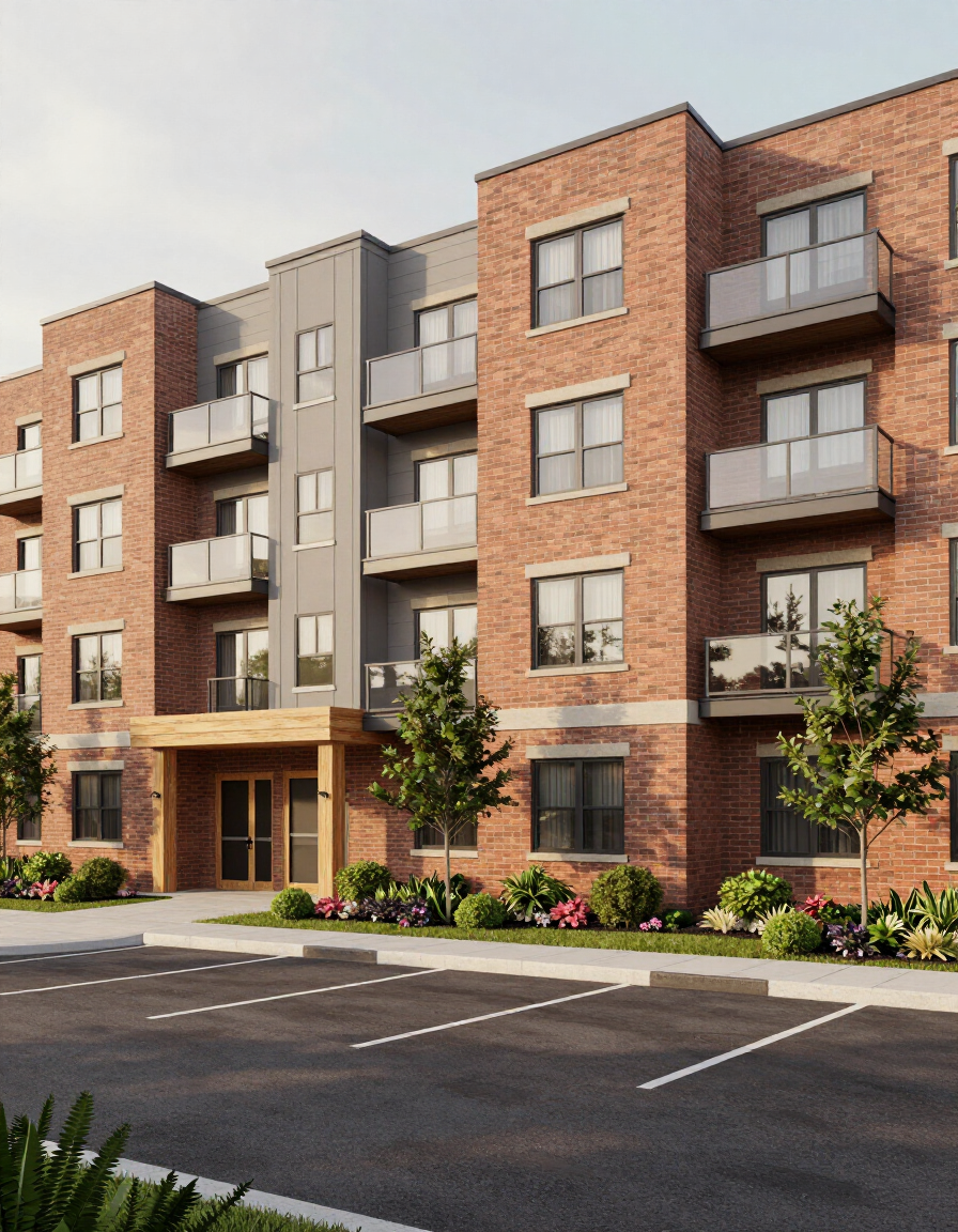 Multifamily apartment community exterior