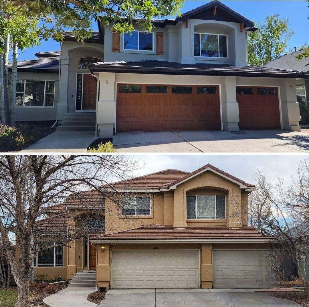 Tri-Plex Painting and crew are professional exterior painting contractors in Littleton, CO. This is a before and after of an exterior residential paint job that also has siding and trim replacement. Contact Tri-Plex Painting for your Exterior Paint Projects!