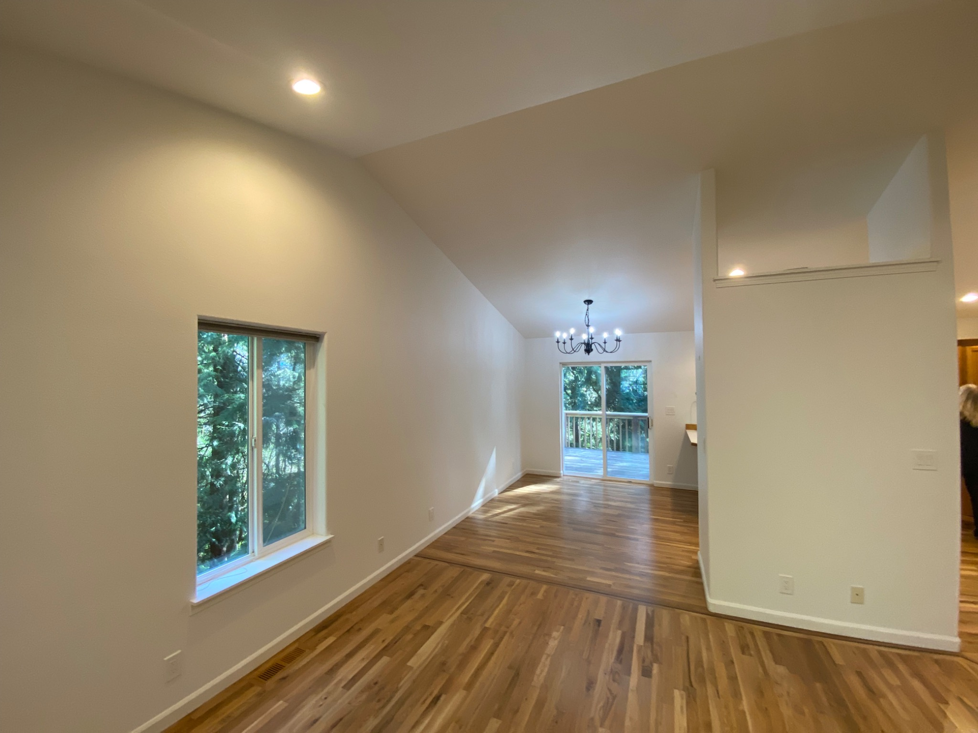 Open living space in a Bellingham home addition