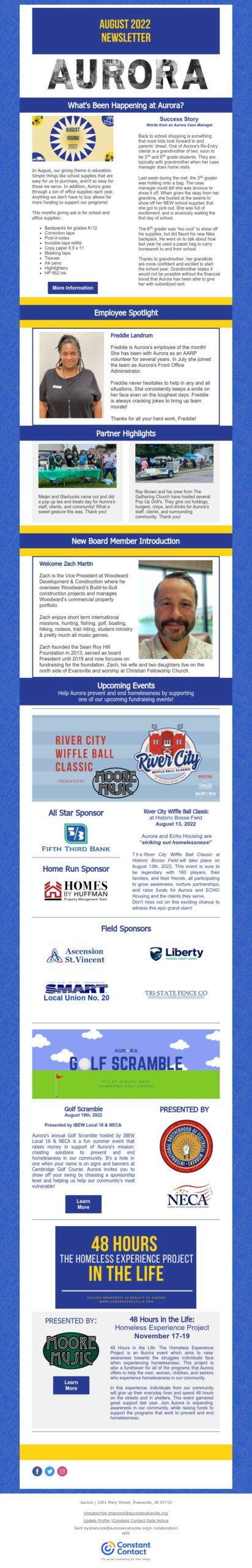 A digital newsletter titled 