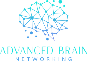 Blue geometric brain logo with “ADVANCED BRAIN NETWORKING” text