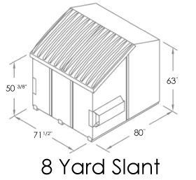 A drawing of a 8 yard slant with measurements.