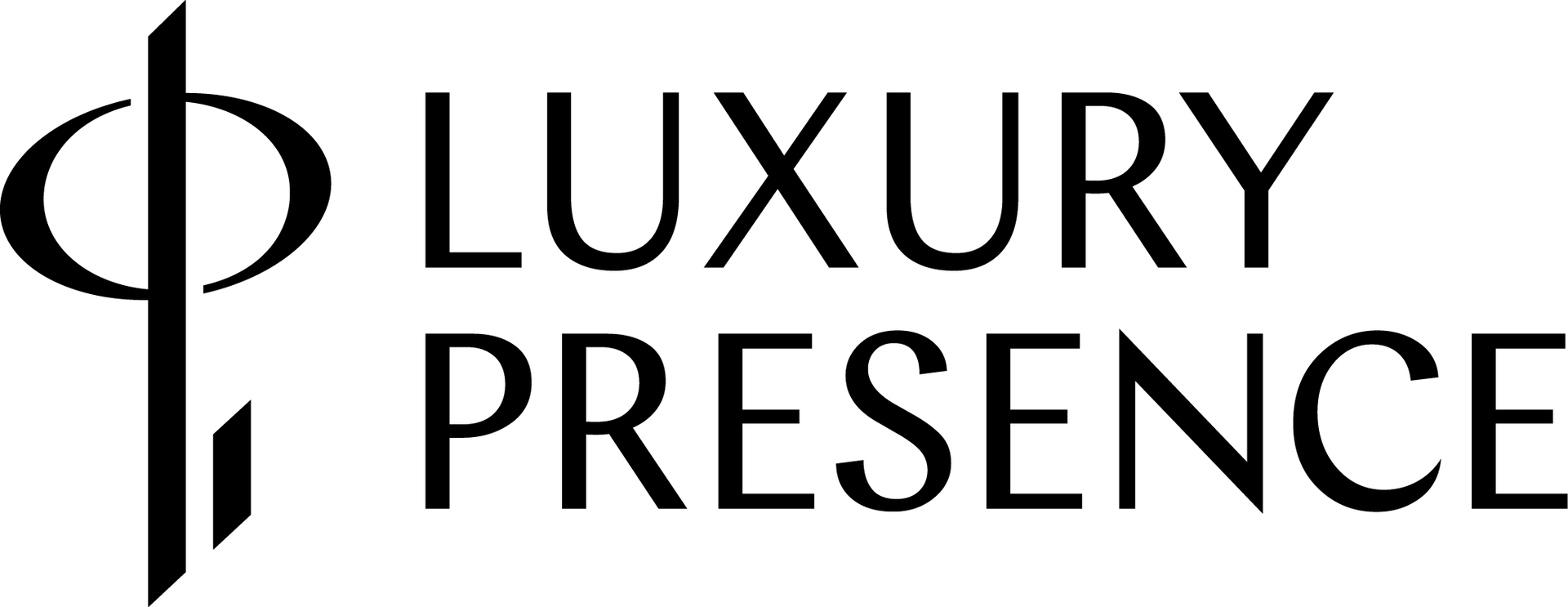 A black and white logo for luxury presence