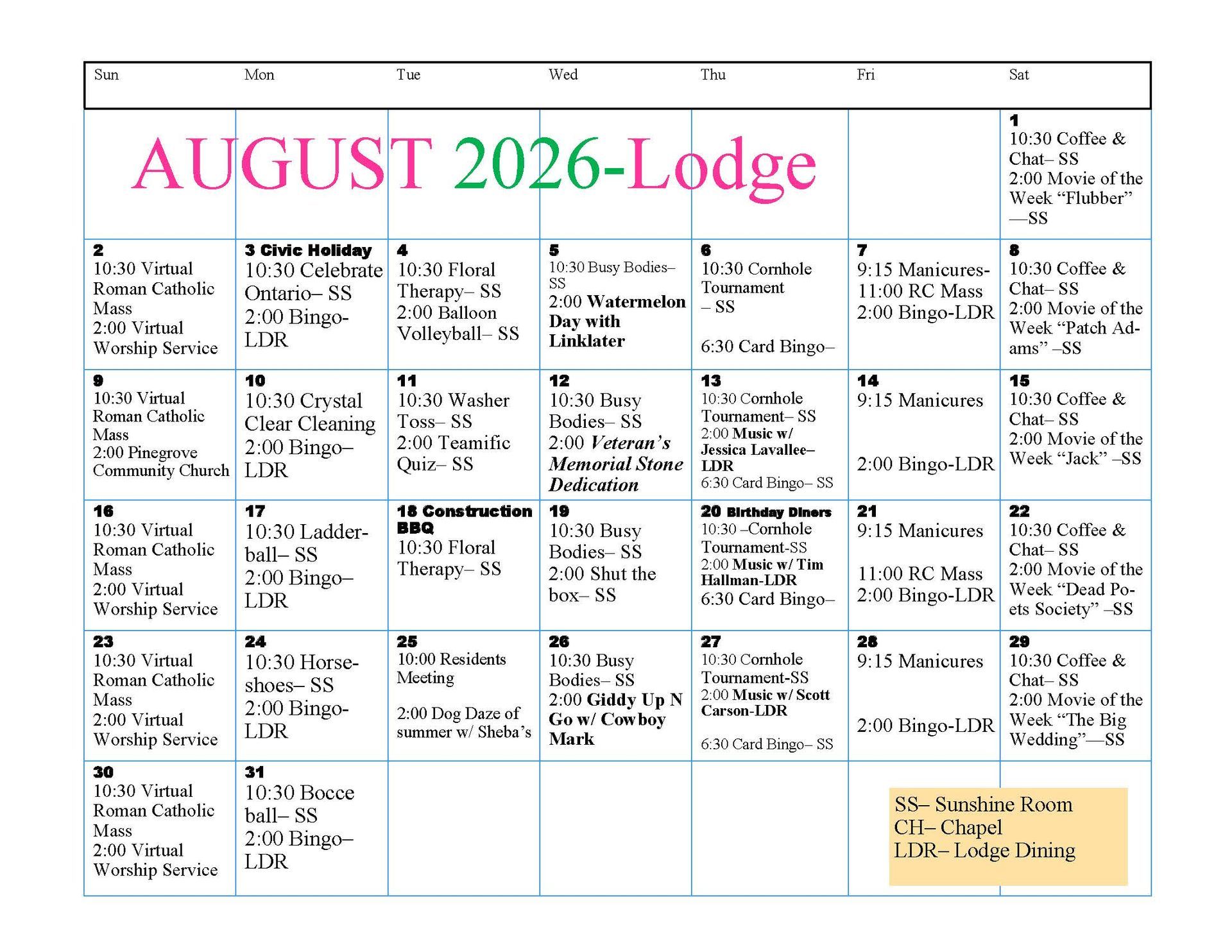 June 2026 Events