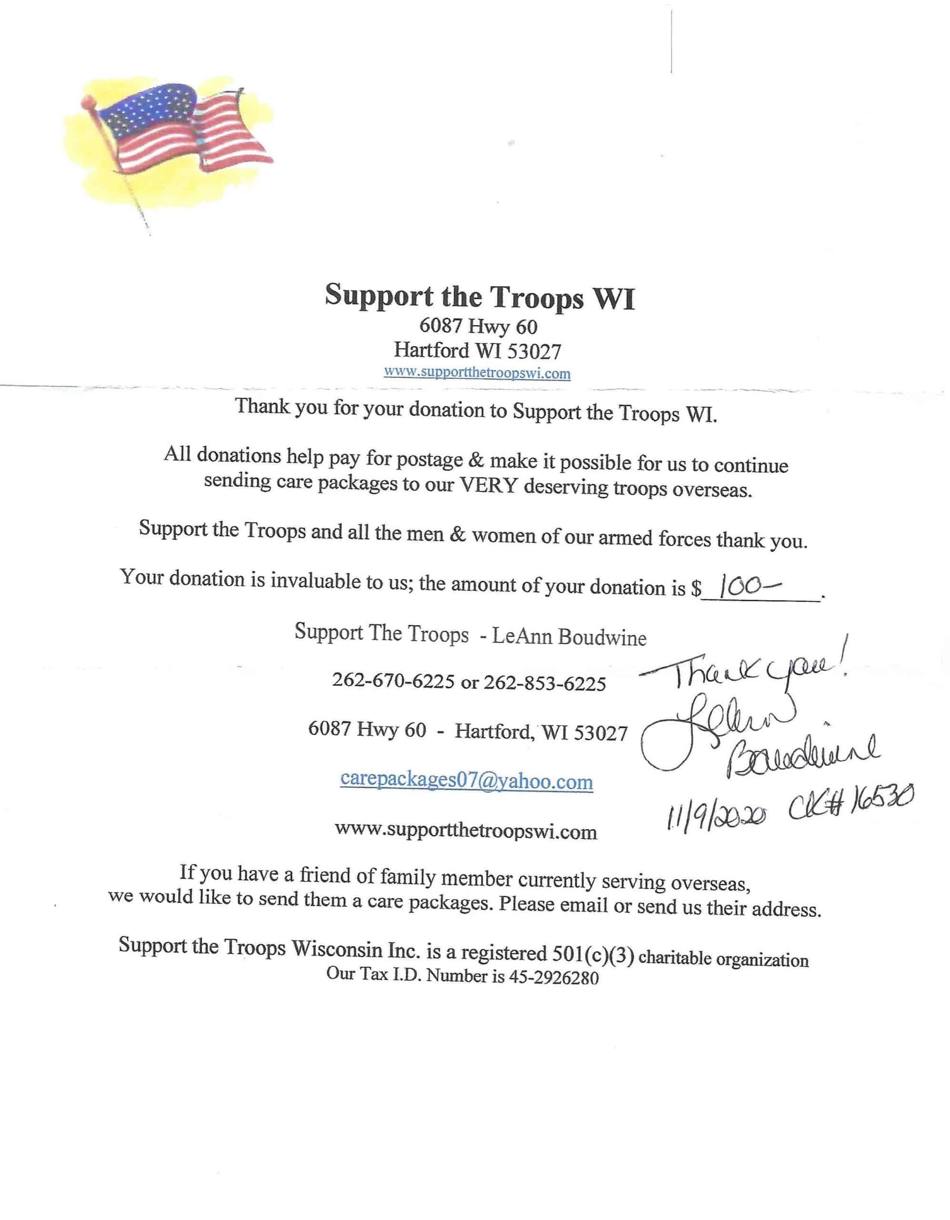 A document with the heading 
