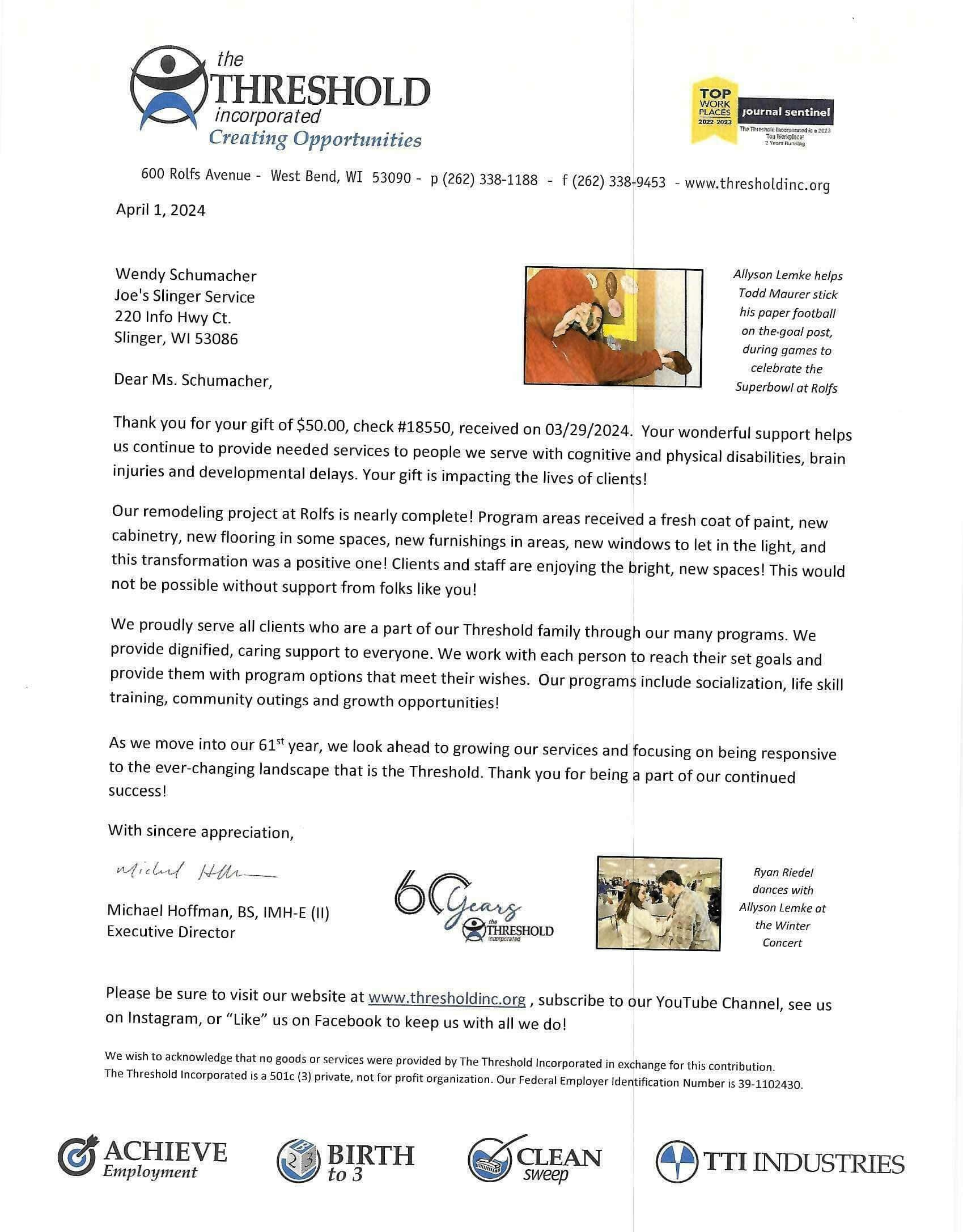 Newsletter with logo 